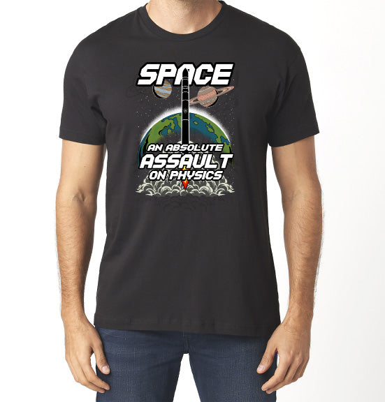 Space - An Absolute Assault on Physics T-Shirt Rocket Lab