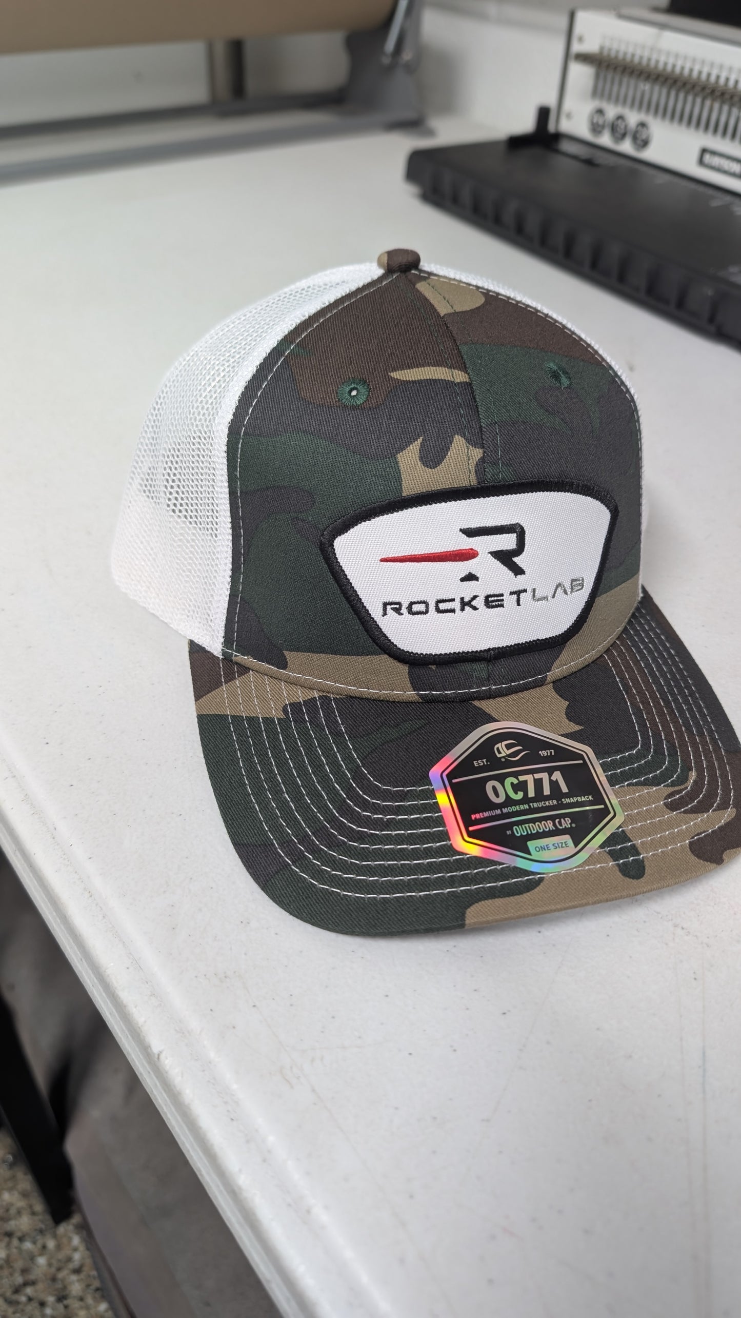 RocketLab Snapback CAMO with White Mesh