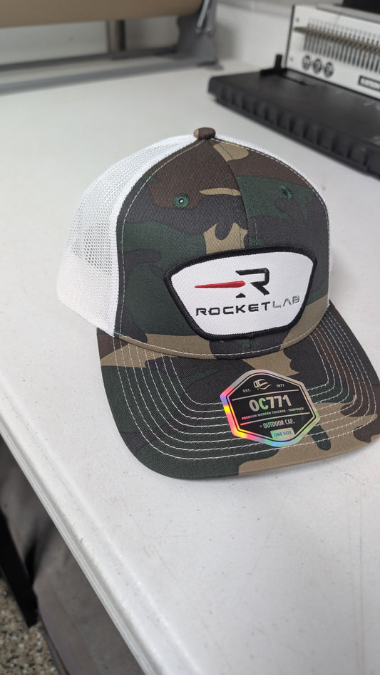 RocketLab Snapback CAMO with White Mesh